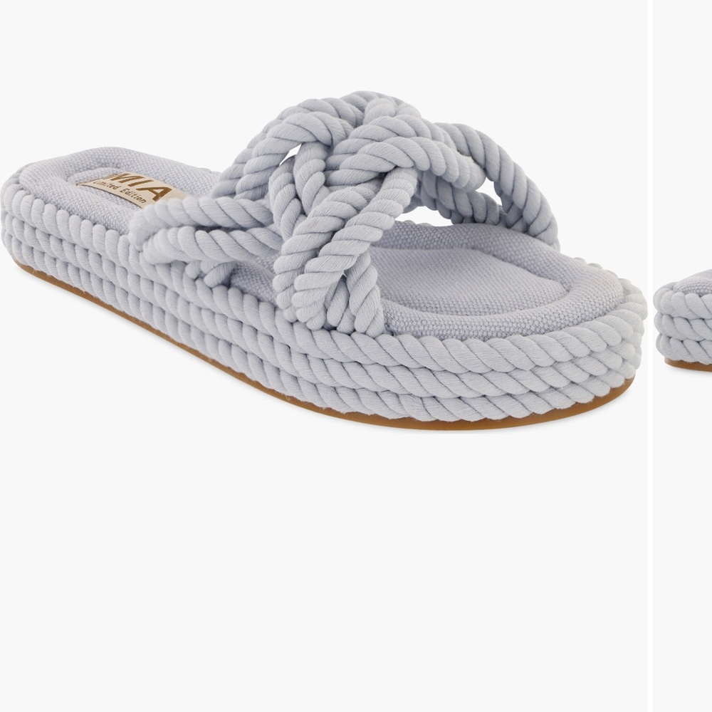 MIA Women's Light Blue Rope Sandals